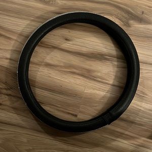 Leather & Rhinestone Steering Wheel Cover